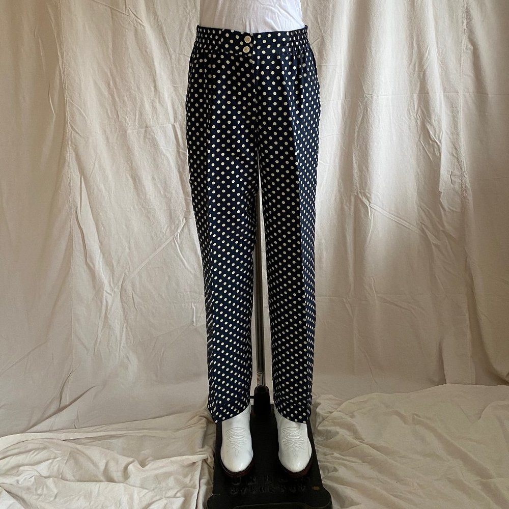 Silk polkda dot pants